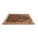 Sideview of Machine Washable Persian Brown Traditional Rug, wshtr259brn