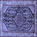 Square Persian Blue Traditional Rug, tr259blu