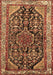 Machine Washable Persian Brown Traditional Rug, wshtr259brn