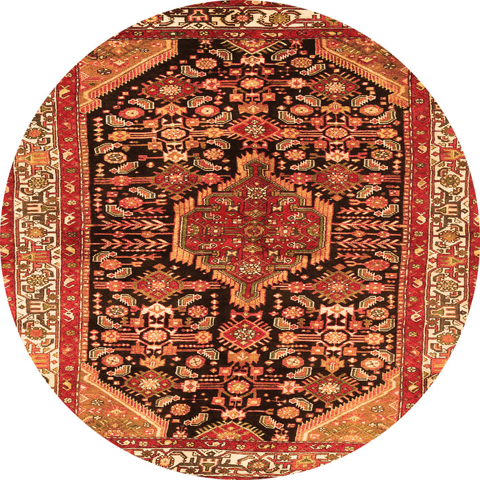 Machine Washable Persian Orange Traditional Area Rugs, wshtr259org