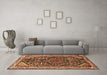 Machine Washable Persian Brown Traditional Rug in a Living Room,, wshtr259brn