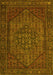 Machine Washable Persian Yellow Traditional Rug, wshtr25yw