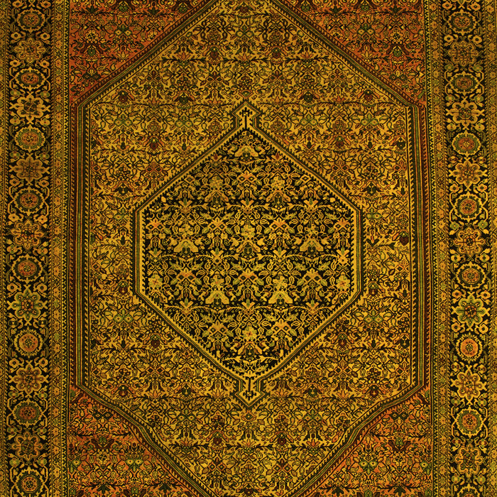 Machine Washable Persian Yellow Traditional Rug, wshtr25yw
