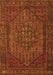 Serging Thickness of Machine Washable Persian Orange Traditional Area Rugs, wshtr25org