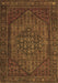 Machine Washable Persian Brown Traditional Rug, wshtr25brn