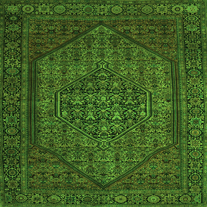 Serging Thickness of Persian Green Traditional Rug, tr25grn