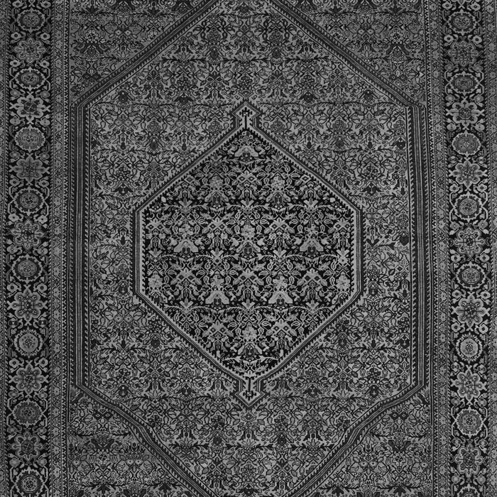 Serging Thickness of Machine Washable Persian Gray Traditional Rug, wshtr25gry