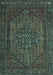 Machine Washable Persian Light Blue Traditional Rug, wshtr25lblu