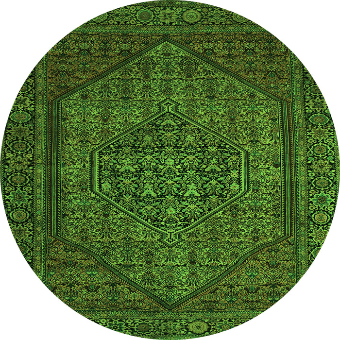 Machine Washable Persian Green Traditional Area Rugs, wshtr25grn