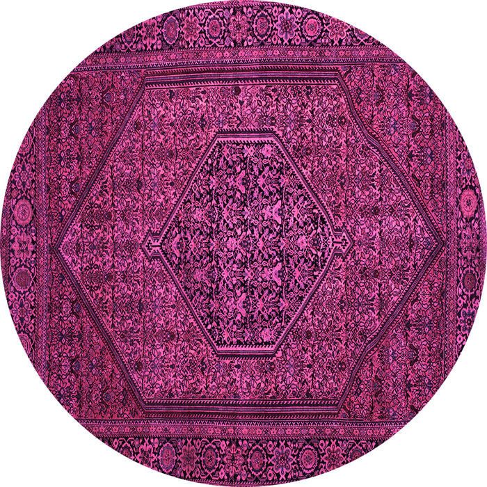 Round Persian Pink Traditional Rug, tr25pnk