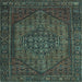 Square Persian Light Blue Traditional Rug, tr25lblu