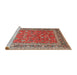 Sideview of Machine Washable Traditional Red Rug, wshtr260