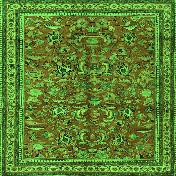 Serging Thickness of Persian Green Traditional Rug, tr2600grn