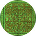 Square Persian Green Traditional Rug, tr2600grn