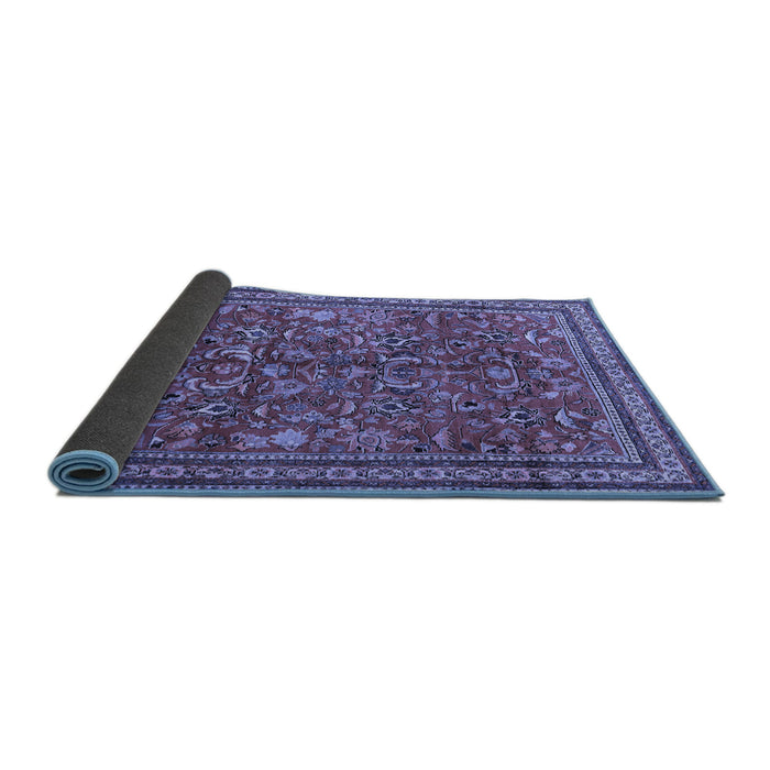 Sideview of Persian Blue Traditional Rug, tr2600blu