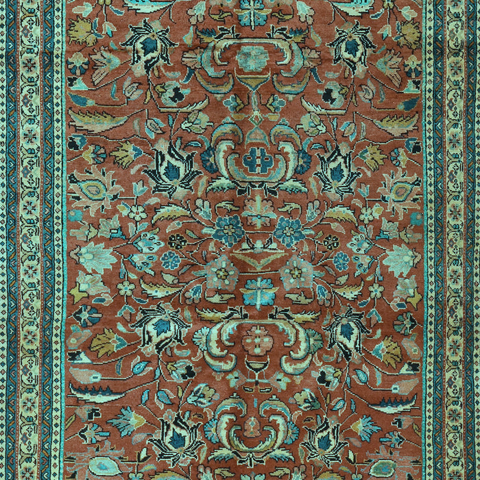 Machine Washable Persian Light Blue Traditional Rug, wshtr2600lblu
