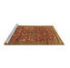 Sideview of Machine Washable Persian Brown Traditional Rug, wshtr2600brn