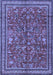 Machine Washable Persian Blue Traditional Rug, wshtr2600blu