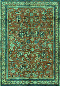 Persian Turquoise Traditional Rug, tr2600turq
