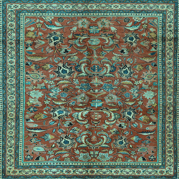 Square Persian Light Blue Traditional Rug, tr2600lblu