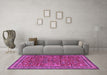 Machine Washable Persian Purple Traditional Area Rugs in a Living Room, wshtr2600pur