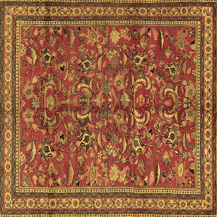 Square Machine Washable Persian Brown Traditional Rug, wshtr2600brn