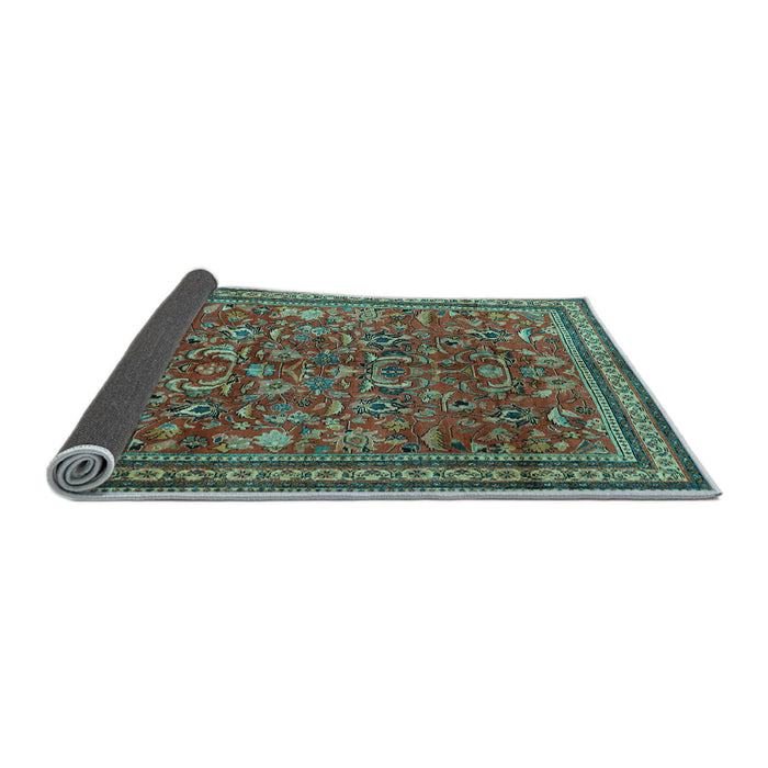Sideview of Persian Light Blue Traditional Rug, tr2600lblu