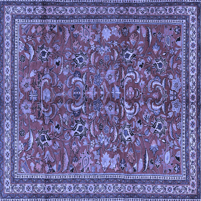 Square Persian Blue Traditional Rug, tr2600blu