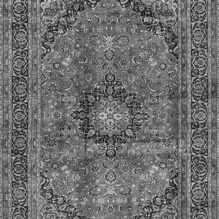Serging Thickness of Machine Washable Medallion Gray Traditional Rug, wshtr2601gry