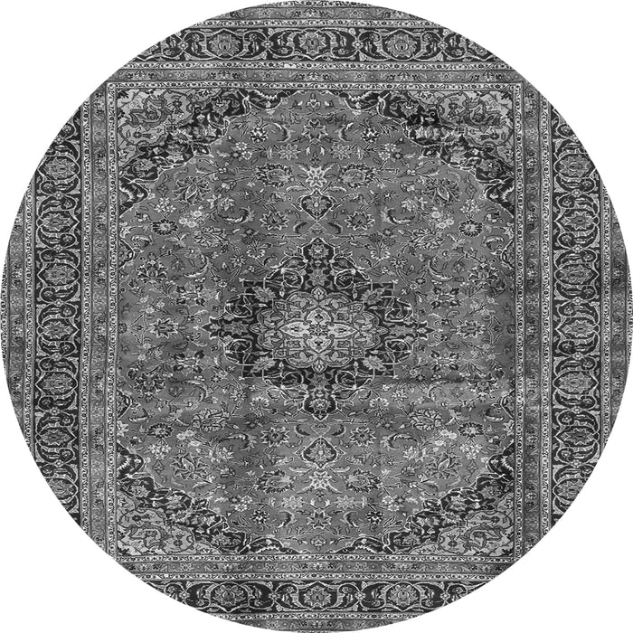 Square Medallion Gray Traditional Rug, tr2601gry
