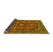 Sideview of Medallion Yellow Traditional Rug, tr2601yw