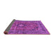 Sideview of Medallion Purple Traditional Rug, tr2601pur