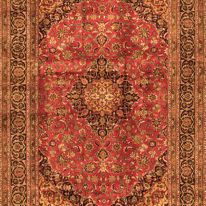 Medallion Orange Traditional Rug, tr2601org