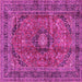 Square Medallion Pink Traditional Rug, tr2601pnk