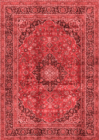 Medallion Red Traditional Rug, tr2601red