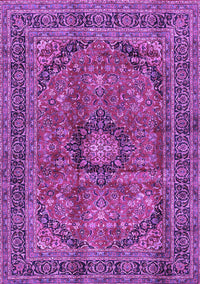 Medallion Purple Traditional Rug, tr2601pur