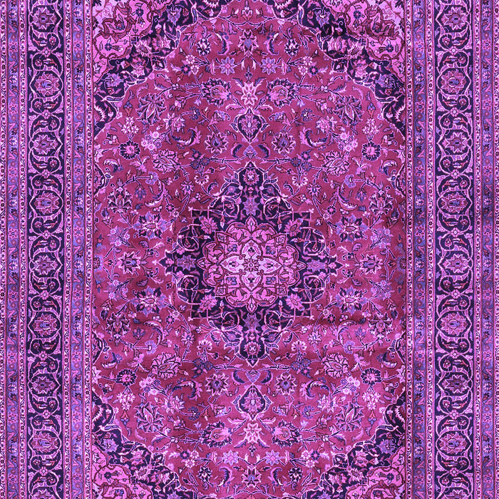 Machine Washable Medallion Purple Traditional Area Rugs, wshtr2601pur
