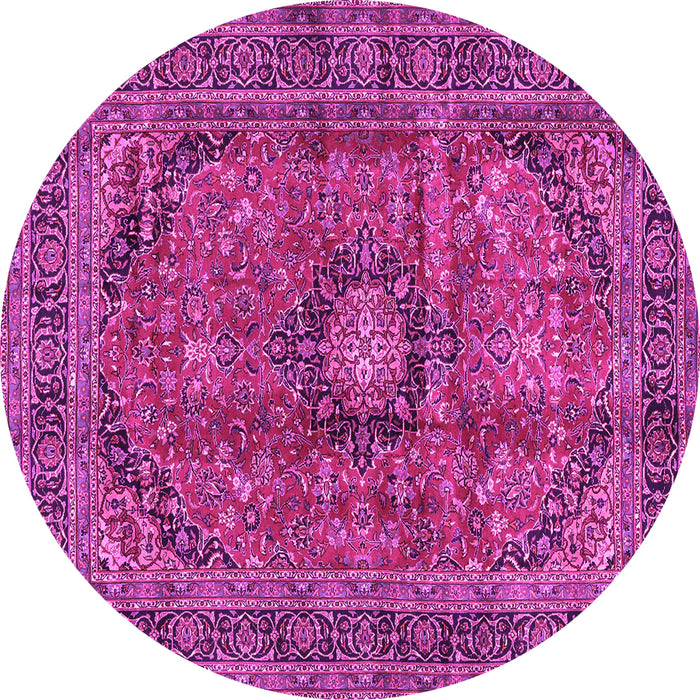 Round Medallion Pink Traditional Rug, tr2601pnk