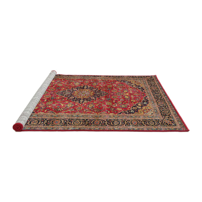 Sideview of Machine Washable Traditional Fire Brick Red Rug, wshtr2602