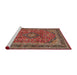 Sideview of Machine Washable Traditional Fire Brick Red Rug, wshtr2602