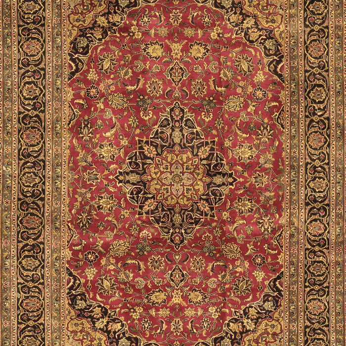 Medallion Brown Traditional Rug, tr2602brn