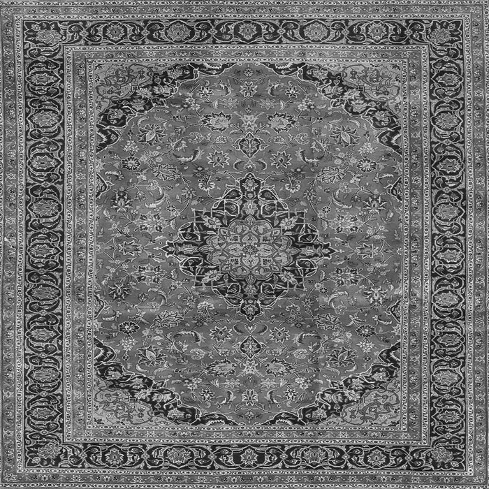 Serging Thickness of Medallion Gray Traditional Rug, tr2602gry