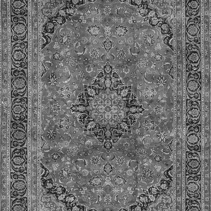 Serging Thickness of Machine Washable Medallion Gray Traditional Rug, wshtr2602gry