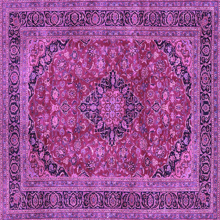 Square Medallion Purple Traditional Rug, tr2602pur