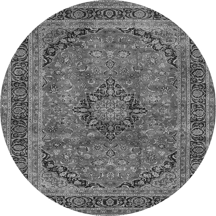 Square Medallion Gray Traditional Rug, tr2602gry