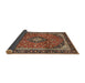 Sideview of Traditional Saffron Red Persian Rug, tr2603