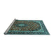 Sideview of Machine Washable Persian Light Blue Traditional Rug, wshtr2603lblu