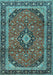 Machine Washable Persian Light Blue Traditional Rug, wshtr2603lblu