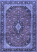 Machine Washable Persian Blue Traditional Rug, wshtr2603blu