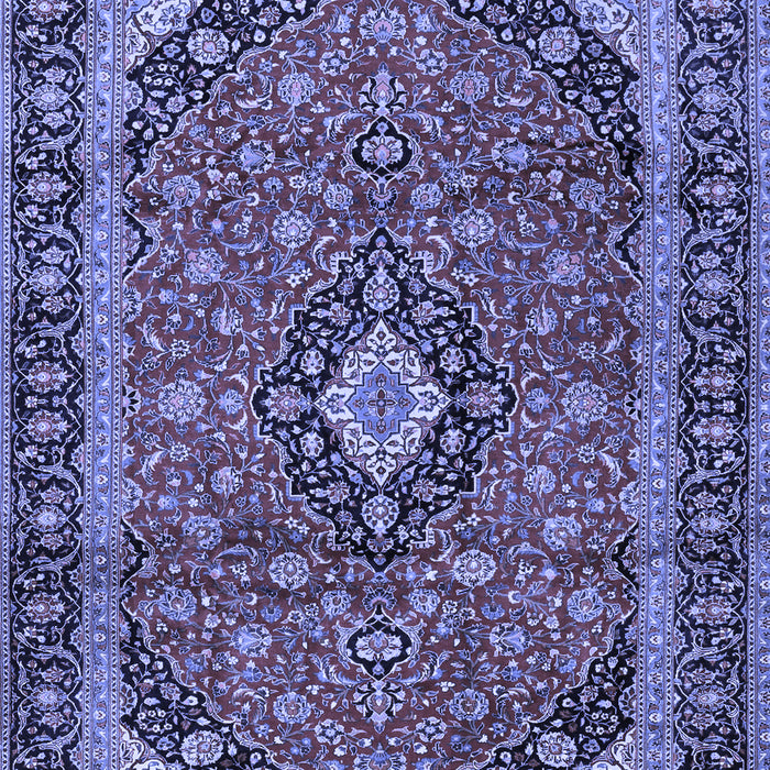 Machine Washable Persian Blue Traditional Rug, wshtr2603blu